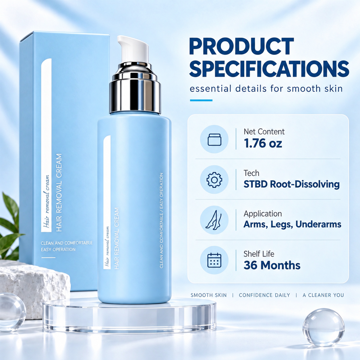 Size, packaging and product details