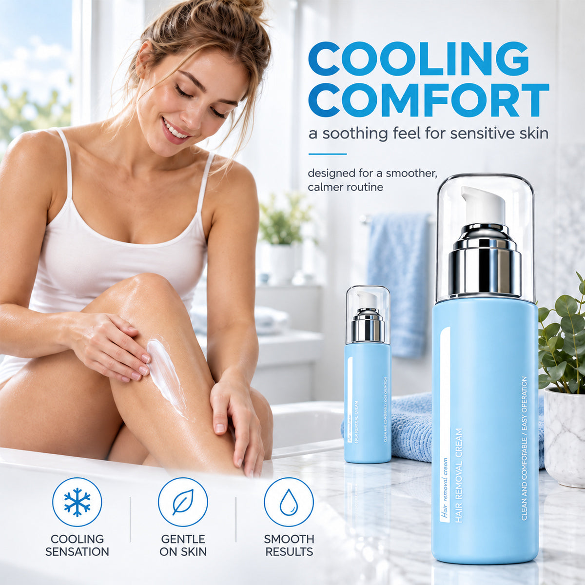 🥳2026 HOT SALE❄️🌸 Ice-Cooling Hair Removal Cream – instantly soothes sensitive skin. ✨