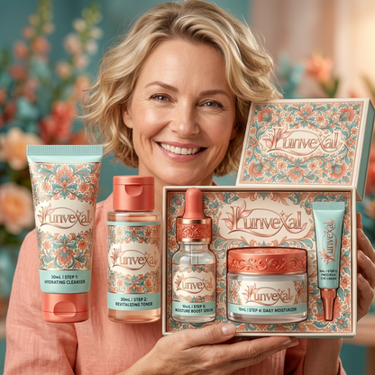 Everyday Hydration Five-Step Skincare Set with Cleanser, Toner, Serum, Moisturizer and Eye Cream
