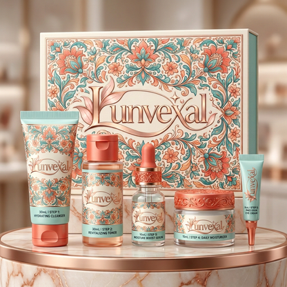 Everyday Hydration Five-Step Skincare Set with Cleanser, Toner, Serum, Moisturizer and Eye Cream