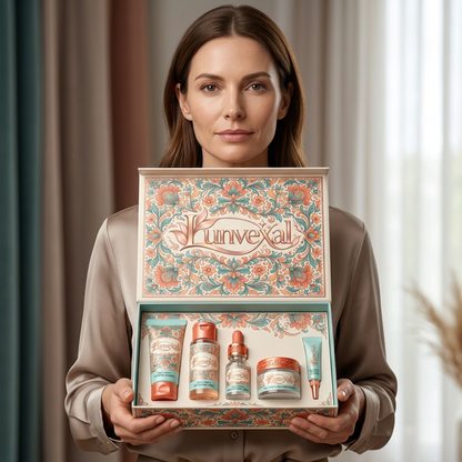 Everyday Hydration Five-Step Skincare Set with Cleanser, Toner, Serum, Moisturizer and Eye Cream