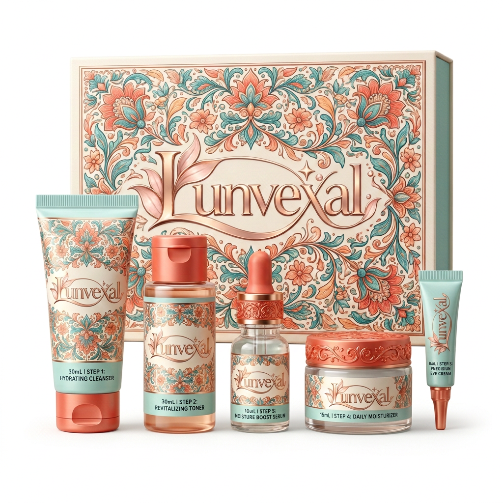 Everyday Hydration Five-Step Skincare Set with Cleanser, Toner, Serum, Moisturizer and Eye Cream